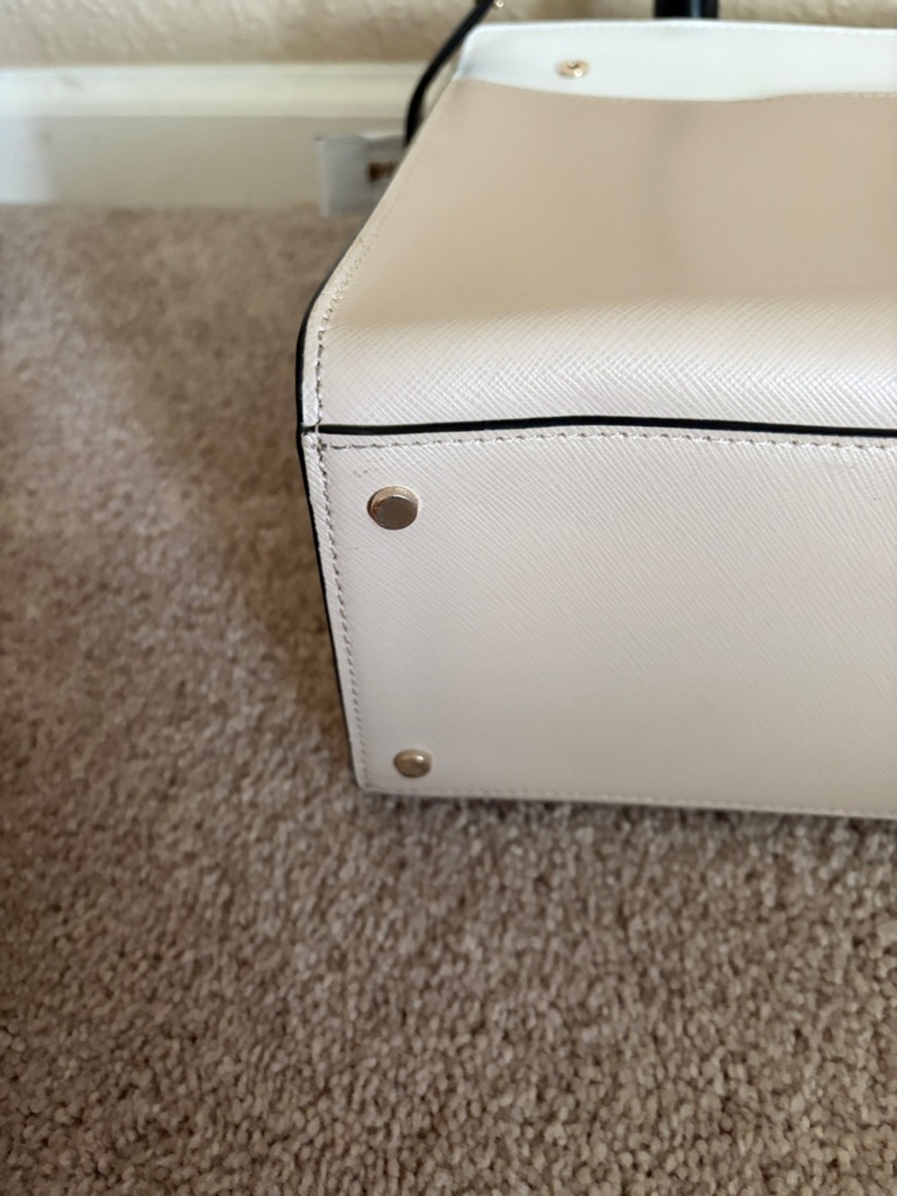 kate spade Colorblock Satchel in Blush, White & Black - Picture 6 of 9